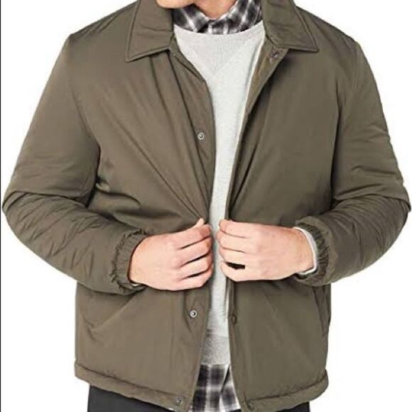 COLE HAAN Sherpa coach Long Sleeve Jacket NWT Olive Green XXL Men’s - Picture 1 of 12